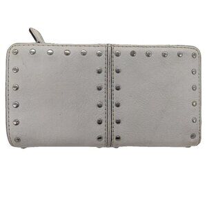 Michael Kors MK White Bifold Long Wallet Organizer Embellished Studded